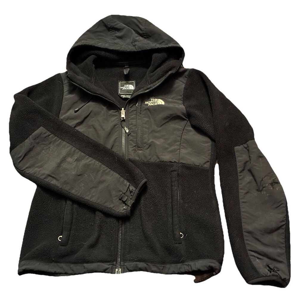 The North Face Women’s XS/TP Denali Hooded Full Zip Jacket Black Fleece
